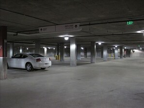 Heated underground parking garage