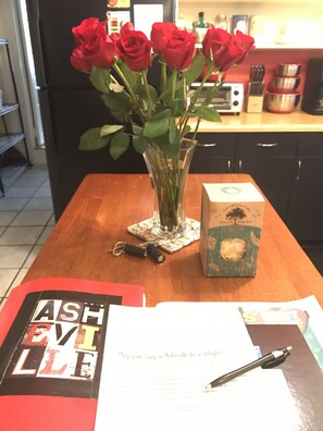 Big red book of Asheville recommendations.