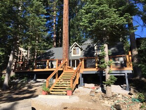 The Lakeside cabin from below
