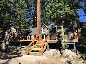 The Lakeside cabin from below
