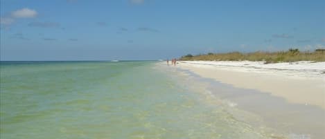 Find your own secluded, sandy, sunny section of the four miles of beach.