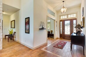 Entry Hall to Living and Media Rooms