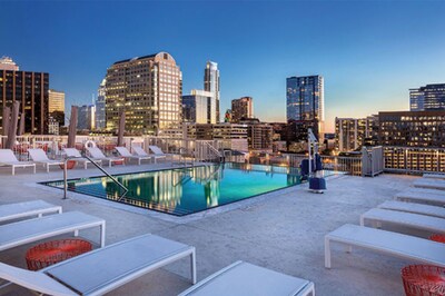 Rooftop Pool and Sun Deck with Austin View