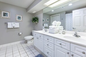 Master Bathroom with Double Vanity Sinks