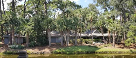 Lagoon view of back of home. Our home was built in 1968 & retains all its charm.