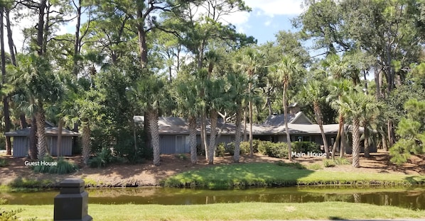 Lagoon view of back of home. Our home was built in 1968 & retains all its charm.