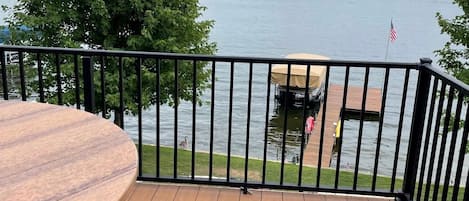 View of Lake Webster from Pub Table on King Master Room Deck