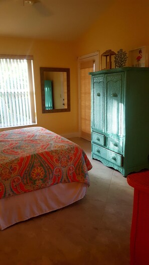 Master bedroom - television located in cabinet