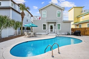 This beautiful home also has a private pool and grilling area.