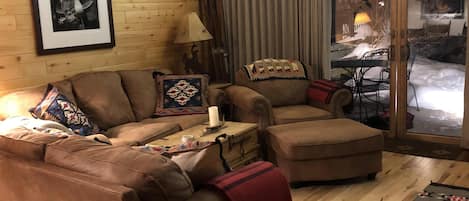 Living room with new hardwood floors