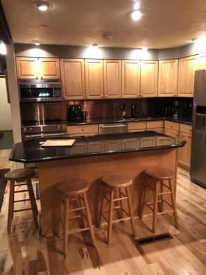 Kitchen with new hardwood floors