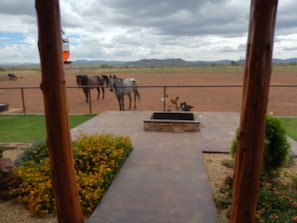 A firepit with a view.