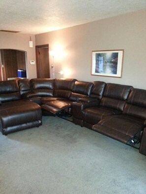 New Furniture summer of 2014. 3 recliners in sectional.