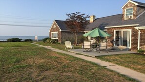 Front view of house with ocean