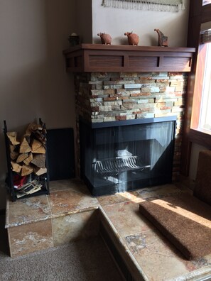 Fireplace in living room