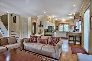 Another view of the Family Room opening into the recently remodeled Kitchen.