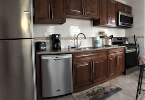 All stainless steel appliances.