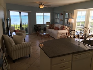 Living Room looking at ocean