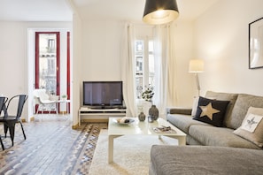 Living room with dining area