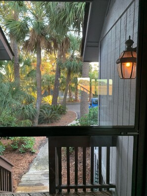 Looking Out Front Door - Beach Entrance Just Across The Street