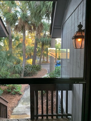 Looking Out Front Door - Beach Entrance Just Across The Street