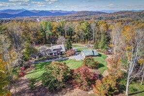 Aerial view from done of the the front 2 Acres looking West. 