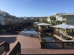 Canal and boardwalk to rear of house