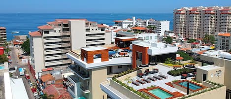 The Pavilion - rooftop pool and hot tub area