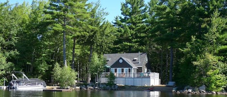 Secluded with excellent privacy and lots of waterfront.