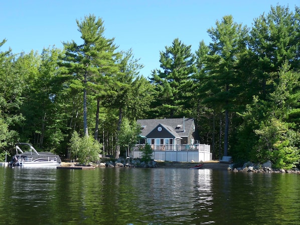 Secluded with excellent privacy and lots of waterfront.