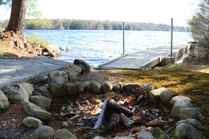 Firepit overlooking the lake.