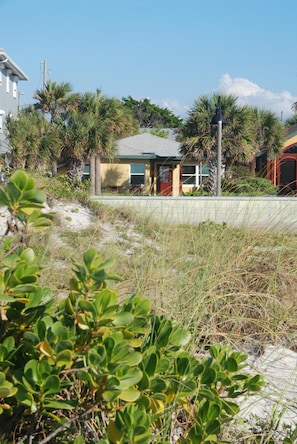 view of the house from the beach