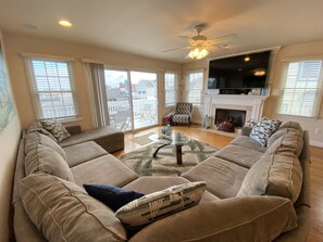 Living Room Second floor 75 inch  LG TV with sound system