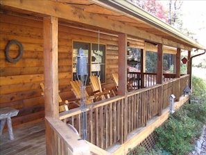 Listen to the nearby falls while rocking or swinging on the front porch.