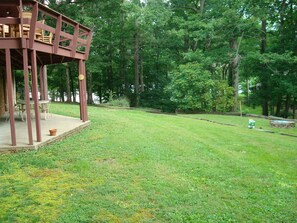 Walk out patio and fire pit