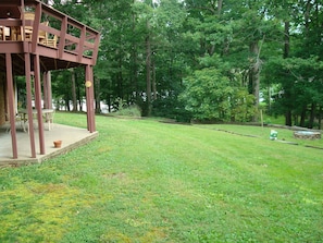 Walk out patio and fire pit