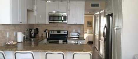 Updated kitchen with granite countertops