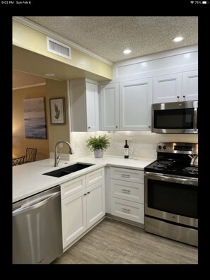 Kitchen with plenty of working counterspace.