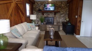 Living Room w/ Electric Fireplace