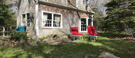 Side view of house from fire pit