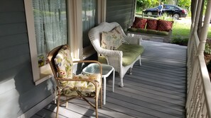 Choose the swing or the love seat or come out solo.  Enjoy the new front porch. 