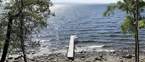 Lake view with dock