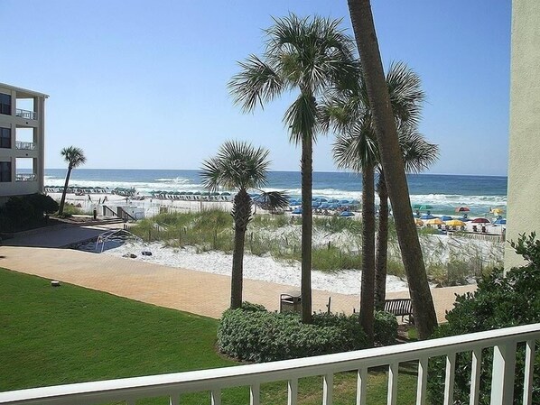 A view from the balcony.