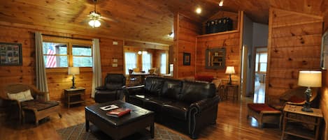 Spacious living area tucked neatly into the woods!