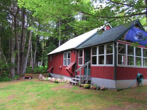 front of camp, view from the side