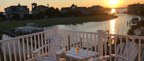 View of sunset from 2nd floor deck