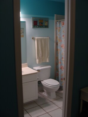 Bath off second bedroom.
