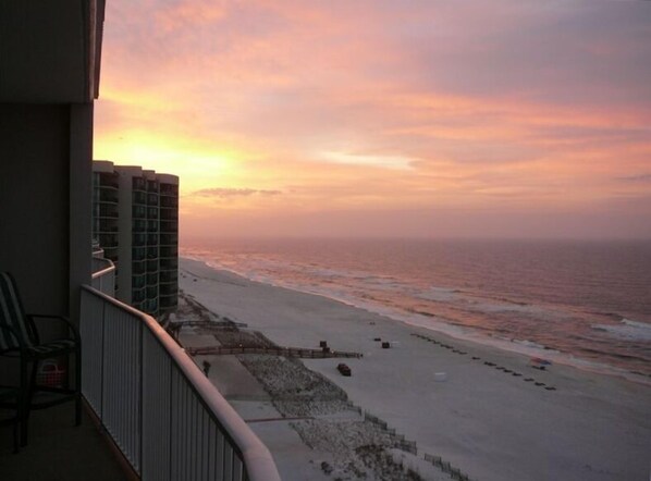 Sunrise views from the balcony