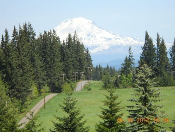 Stunning Mt. Adams View from our house/living room/deck!