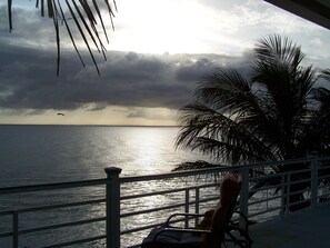 Afternoon thundershower from beachfront deck